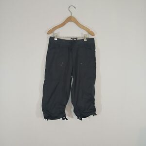 Dash Gray Cargo Capri Pants Small Tie Hem Utility Y2K Casual Streetwear